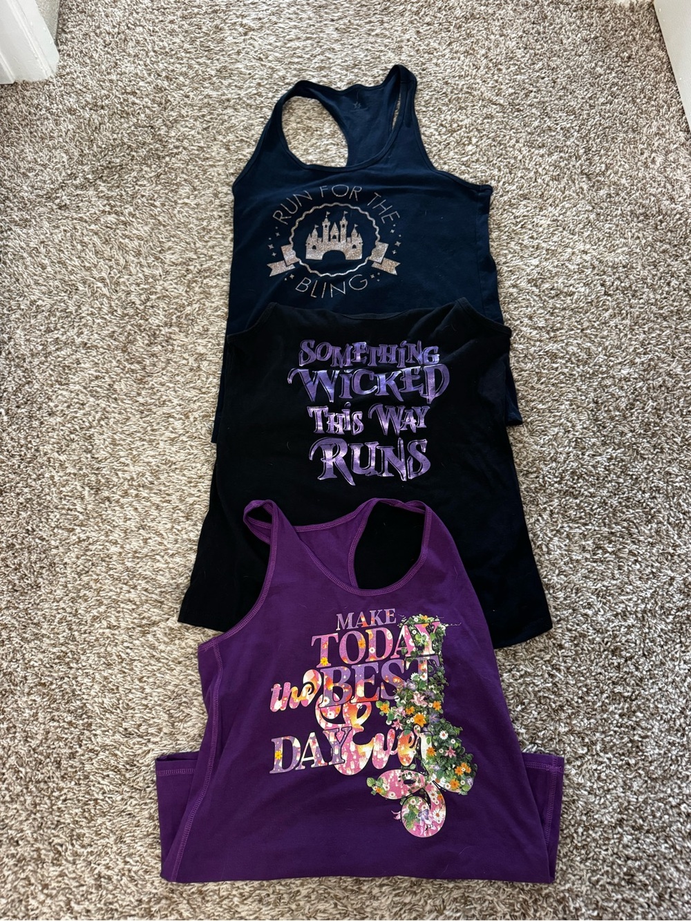 Lot of 3 L Run Tanks Sparkle Athletics and Raw Threads Like New no flaws